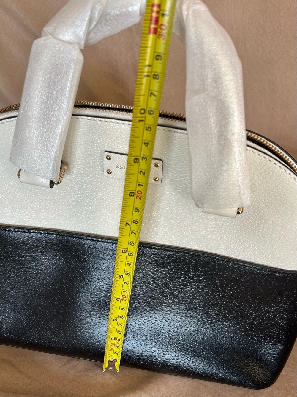 Kate Spade Carli Black & White Dome Satchel - Picture 8 of 9